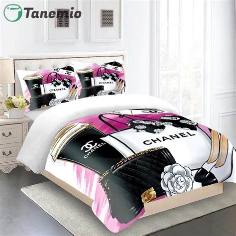 chanel bed set full|Chanel bedroom comforter set.